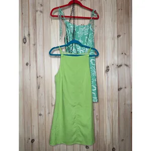 NWT Lulus Mini Dress Green Square Neck Casual Party Womens Bundle Size M thumbnail 3