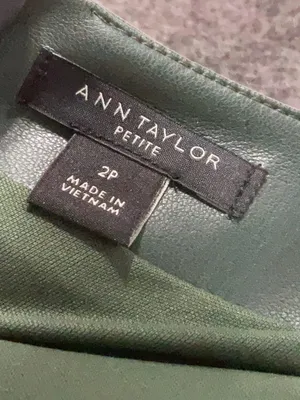 Short Sleeve Faux Leather Green Dress thumbnail 2