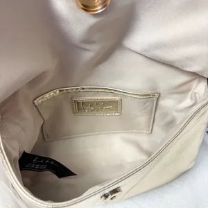 NICOLE‎ MILLER Vegan Leather Metallic Gold Evening Bag Purse Handbag NEW thumbnail 11