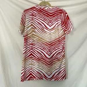NWT NFL SAN FRANCISCO 49ERS Zubaz Zebra 2 Team Color Circle Logo T-Shirt XL thumbnail 5