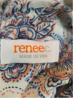 Renee C. Women’s Sleeveless Paisley V-Neck Blouse Keyhole Split Back Size M W-17 thumbnail 3