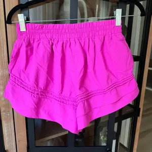 FP Movement Check It Out shorts neon barbie pink workout running pockets thumbnail 2