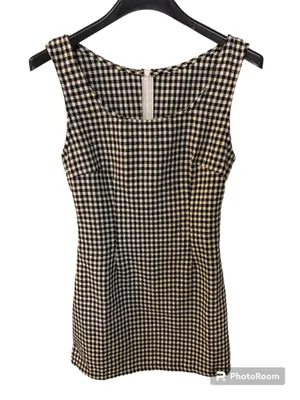 SheIn • Gingham Retro Black & White Mini Summer Dress thumbnail 7