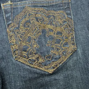 Disney World Resort Mickey Mouse Pocket Embroidered‎ Bootcut Jeans Size 2 Blue thumbnail 8