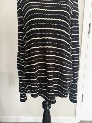 We the Free People Drippy Thermal Striped Turtleneck Size Small thumbnail 4