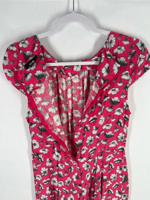 Wallis Fuchsia Floral Cap-Sleeve‎ Mini Dress thumbnail 8