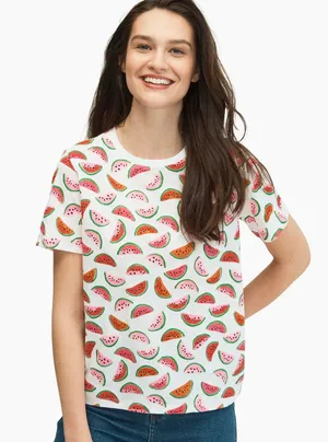 Kate Spade Watermelon M NWT Short Sleeve Tee Shirt thumbnail 1