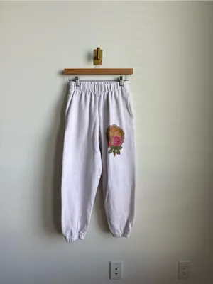 Boys Lie Room to Grow Terry Cloth Sweatpants White Rhinestone Graphic Joggers XS thumbnail 2