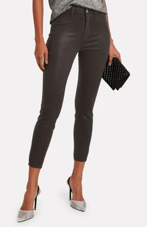 NWT L'agence‎ Margot High Rise Skinny Greystone Coated Jean Size 26 Minimalist thumbnail 1