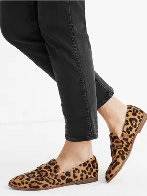 Madewell Alex Loafers Leopard Print Calf Hair Flats Size 8.5 Style AA199 thumbnail 1