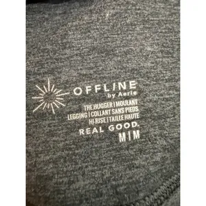 Offline by Aerie The Hugger Leggings Womens Medium Gray High Rise‎ Side Pockets thumbnail 3