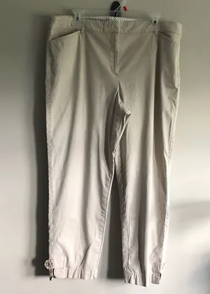 Talbots Sz 14 Perfect Crop Khaki Pants thumbnail 1