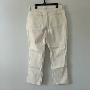 Abercrombie & Fitch 90s Ultra High Rise Curve Love Straight Leg Jeans Cream 33 thumbnail 4