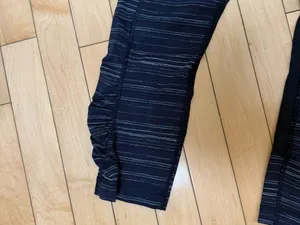 Lululemon Pace Rival Crop leggings in the Cyber Stripe Naval Blue Black Size 8 thumbnail 3