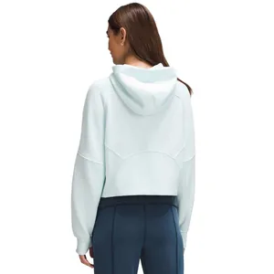 Lululemon Scuba Oversized Half-Zip Hoodie Womens XS-S Powder Blue Fleece Casual thumbnail 5