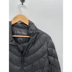 Calvin Klein Womens Packable Lightweight‎ Down Puffer Jacket Gray Small AX2 thumbnail 5