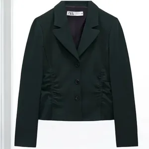 NWOT Zara Fitted Wool Blend Blazer Green Bloggers Fave thumbnail 12