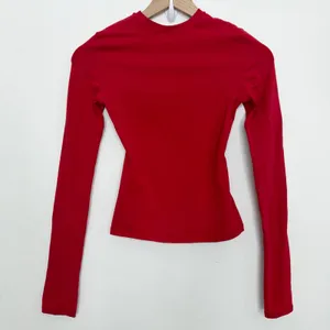 Skims Cotton Jersey Long Sleeve T-Shirt & Foldover Pants Outfit Set Red Size XS thumbnail 4