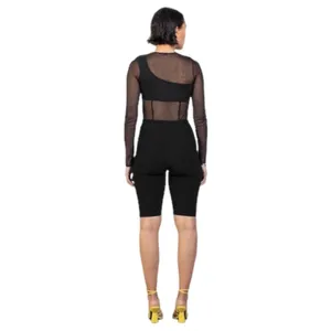Gauge81 Feriz Womens Black Sheer Round Neck Long Sleeve Bodysuit Small ($355) thumbnail 6