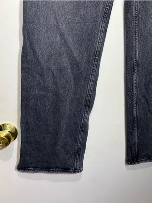 Abercrombie & fitch black/grey the 90’s relaxed Jean high rise size 14 thumbnail 4