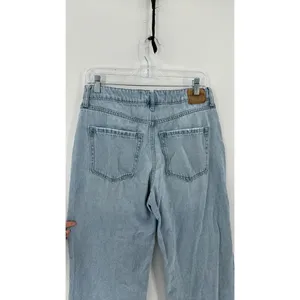 Hollister ultra high ride baggy light was wide leg jeans school retro sz 8 thumbnail 5