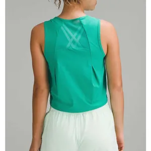 Lululemon Sculpt Mesh Panel Cropped Tank Top w/ Reflective Maldives Green 0 thumbnail 2