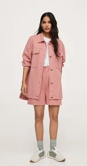 Mango Chest-Pocket Cotton Overshirt thumbnail 2