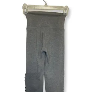 Aerie Leggings Full Length Leg Slit Slashed Distressed Detail Sleek Gray W XXS thumbnail 6