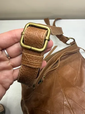 Lucky Brand Rayla Brown Leather Bohemian Crossbody Purse thumbnail 8