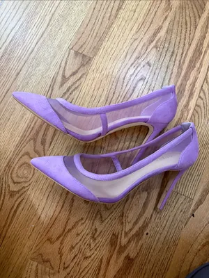 GUESS Lavender Pointed-Toe Suede Pumps with Mesh Insets size 9.5 thumbnail 3