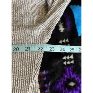 Maurices Brown Ribbed Knit Sweater 1/2 Collar Tiered Ruffle Long Sleeve‎ Size L thumbnail 7