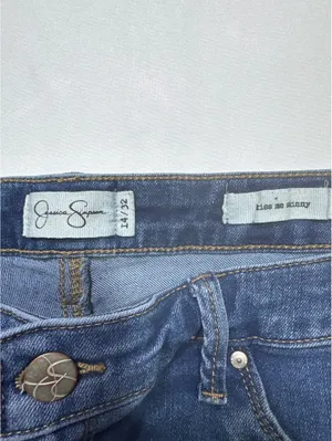 Jessica Simpson Kiss Me Skinny Blue Denim Jeans Size 14/32 thumbnail 6