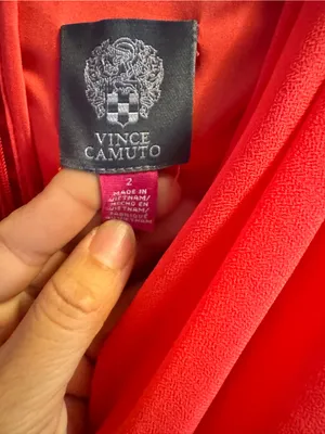 Vince Camuto Red Draped Belted jumpsuit thumbnail 5