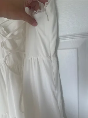 Amazon White Tiered Maxi Dress with Wide Straps thumbnail 5