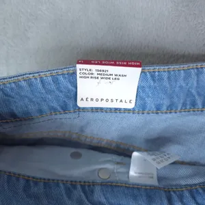 Aeropostale Jeans Womens 14 (36x33) Blue High Rise Wide Leg 100% Cotton‎ 90s New thumbnail 8