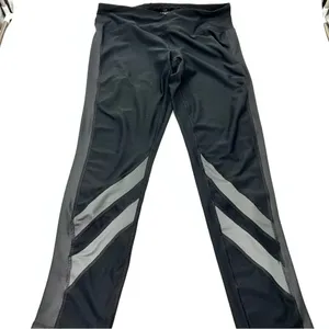 90 Degree By Reflex Women’s Black w/3 Shades of Gray Accent Leggings-Size L thumbnail 3