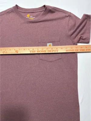 Carhartt Original Fit Pocket Tee in Vintage Maroon - Size S thumbnail 4