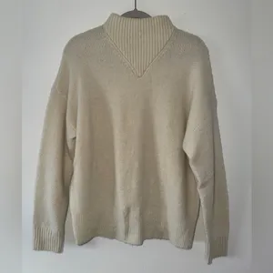 Madewell Neutral Clean Chic Minimalistic Dillon Mock Neck Pullover Sweater large thumbnail 7