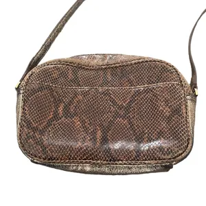 GILI Leather Crossbody Bag‎ Sienna Snakeskin Brown Purse thumbnail 4