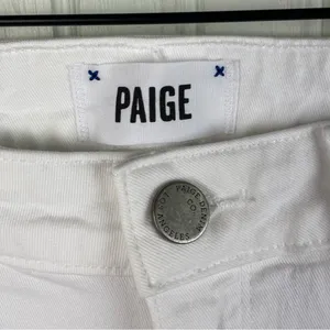 Paige Denim Kylie Cropped Skinny Jeans in Optic White Cotton Women's Size 27 thumbnail 5