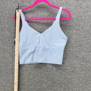 Lululemon Sports Bra 12 Align Tank Top Dusty Blue Nulu V-Neck Built-in thumbnail 9