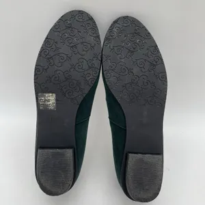 Brenda Zaro Womens 39.5 (US 8.5-9) Shoes Ballet‎ Flats Scalloped Green Suede thumbnail 7