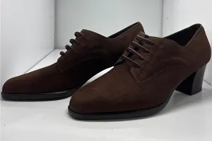 Aerosoles Classic Brown Suede Chunky Heel Oxfords - Step Up Your Shoe Game! thumbnail 1