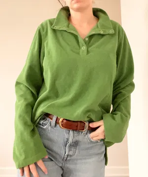 North crest Green Fleece Pullover Size M thumbnail 1