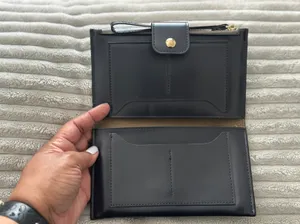 Touch Screen Long Wristlet Wallet In Royal Blue thumbnail 2