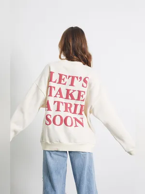 PacSun YLLW THE LABEL Let's Take A Trip Soon Crew Neck Sweatshirt thumbnail 3