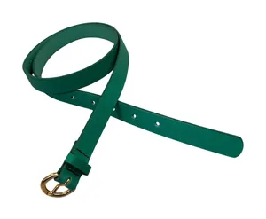 J.Crew Belt Womens Small Green Genuine Italian Leather Gold Buckle 30037 thumbnail 1