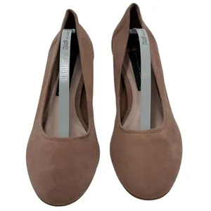 Steve‎ Madden Womens Tour Classic Pump Shoes Camel Suede Block Heels Size 6.5 thumbnail 2