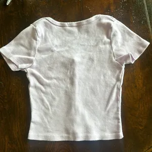 Brandy Melville Lavender Button Tee thumbnail 2