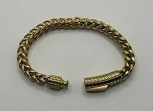 Womens Franco Bracelet 7 Inch Real Gold Dainty Box Link Plated Layering Stack thumbnail 1